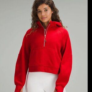 Lululemon Scuba Oversized Half-Zip Hoodie Dark Red Size M/L
